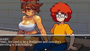 Muscular Girl Sucks Cock After Gym Training In Hentai Game