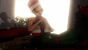 लीना का क्रिसमस कॉसप्ले में जश्न