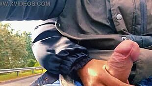 Naughty Hotwife Jerking Off Publicly Until Cum