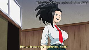two teen 18+s gagging on big black cocks in my hero academia hentai gangbang 😍