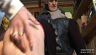 horny french blonde slut gets hard anal and facials in 3some 😈