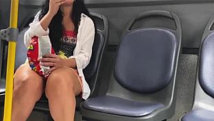 Enteada De 18 Anos Exposes Herself On Bus Without Panties