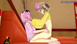 Ryona, Yumi, Haruka, And Hibari Engage In Intense Futanari Lesbian Sex In Senran Kagura Hentai.