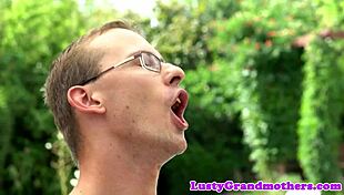 lovely granny gets banged doggystyle real hard