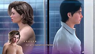 Evelyn says, 'Caught you masturbating!'