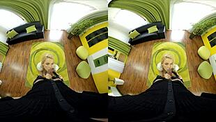 Blonde Karol Lilien bends over for doggystyle in the shower and room.