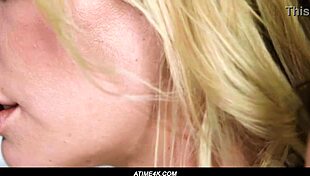 Seduced by the Sitter, Blonde with Braces Gets Fingered and Rides Hard