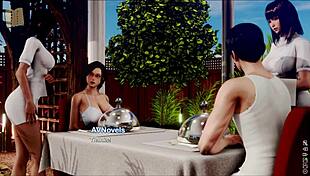 Exploring the inn in this hentai game adventure