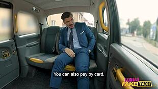 horny taxi driver gets lucky in car doggystyle