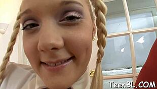 Man Gets Hungry Watching Teen Deepthroat And Lick Balls!