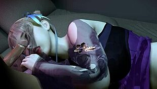 3d cute blonde babe bangs a stranger’s big dick