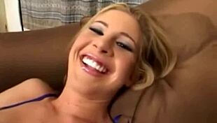 Blonde lingerie babe gets pussy pounded doggystyle rough and hard!