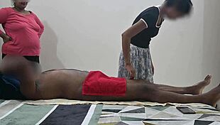 Flashing To Massage Girl In Front Of Wife