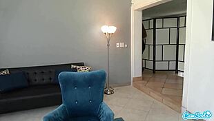 Luna Ferrari teases stepson with blowjob and cum.