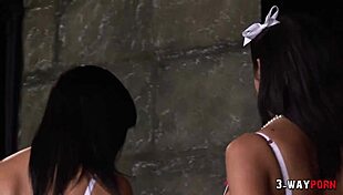 i watch kit lee and kat lee in rough anal threesome with toys and facials