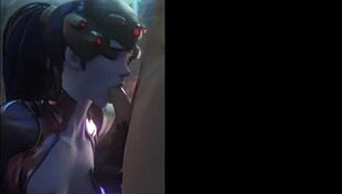 widowmaker dominates with intense love in hentai anime