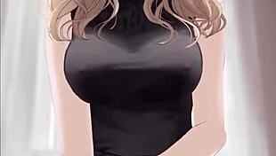 i'm watching this anime girl ride that big cock and get all cummed up, it's so hottt