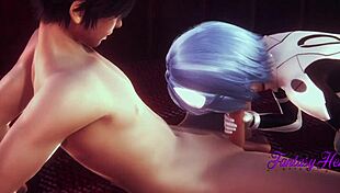 evangelion hentai 3d - rei ayanami bangs shinji ikari hard.