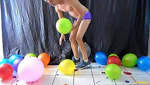 Horny gay dilf richard lennox indulges in balloon fetish play with monster cock