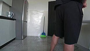 real infidelity wife and family friend secretly fuck in kitchen at home husband at work 😏