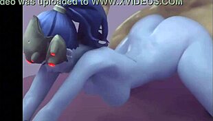 widowmaker dominates with intense love in hentai anime