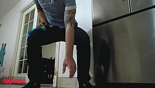 Explosive step family sex with Nicole Sage and Chad Alva in dog house