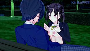 Juri saijo and chiyoko sonoda engage in intense sex with creampie and big tits in idolmaster shiny colors hentai.