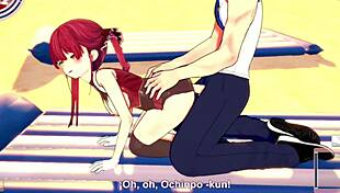 Feeling the passion as Houshou Marine gets fucked on the beach