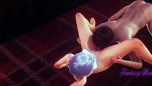 evangelion hentai 3d - rei ayanami bangs shinji ikari hard.