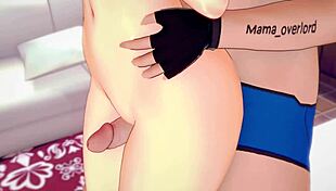 gwen stacy in hentai wants to give a wet footjob after shower 😏