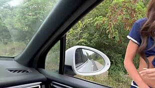 Fake Police Girl Banged Hard in Forest by Strangers