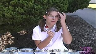 College student flashes bare under her skirt in public