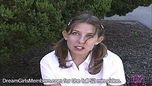 College student flashes bare under her skirt in public