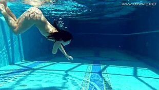 Small Tatted Russian Teen 18+ Jessica Lincoln in the Pool