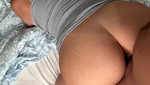 Step mom shares hotel bed with step son and gets fucked hard!