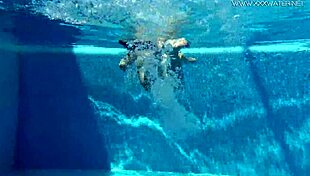 Small Tatted Russian Teen 18+ Jessica Lincoln in the Pool