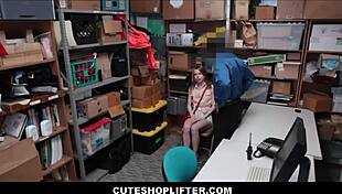 Cute Tiny 18+ Teen Shoplifter Alina West Caught Stealing Dildo Fucked By Security Officer