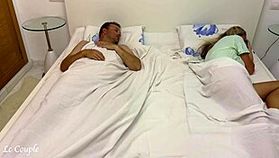 Wife Woke Up When She Heard Noises And Saw That Her Husband Is Having Sex With Their Girlfriend - Real Cuckquean Wife