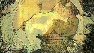 Vintage erotic drawings tease with hidden sensual secrets