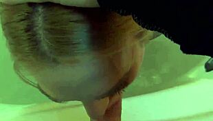 sarah gives wet blowjob in jacuzzi with cumshot 💦