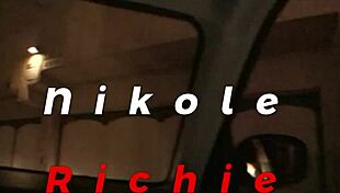 Nikole richie rides boyfriend's massive pole into her shaved pussy while he hugs her big ass