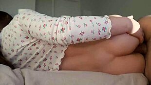 Morning Sex With Big Tits Step Sister Turns Wild With a Deep Creampie Finish. She Moaned So Loud.