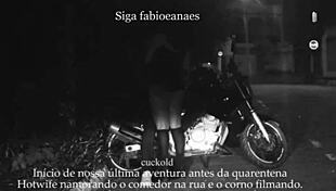 Married Woman Exposes Skirt To Cuckold Outdoors