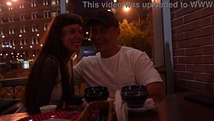 Girl meets guy in cafe for oral, then home for sex.