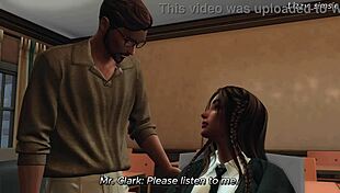 Big tits student learns from her teacher in sims 4