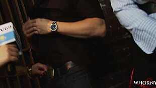 watch these busty blondes and brunettes sucking cocks in a hot alley foursome?