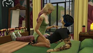 Detailed Scene Of Alternative Anime Couple Fucking In Cowgirl Position Leading To Intense Cumshot