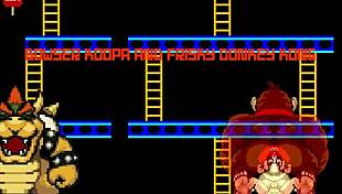 Bowser Koopa and Donkey Kong dominate Mario in this furry gay bareback cartoon scene.