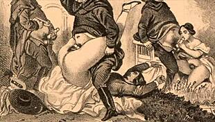 vintage erotic illustration from antique anime