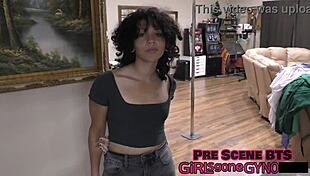 Nicole Luva, Dr. Aria Nicole struts in naked for wild gyno exam